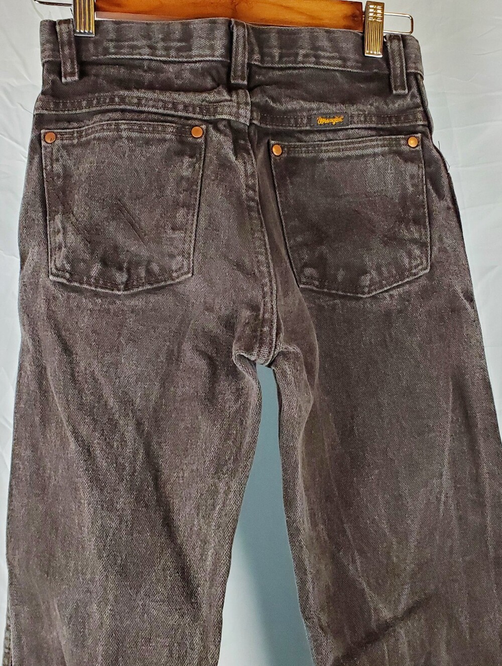 Vintage Wrangler 16 Slim Black Straight Leg Jean - Picture 5 of 9